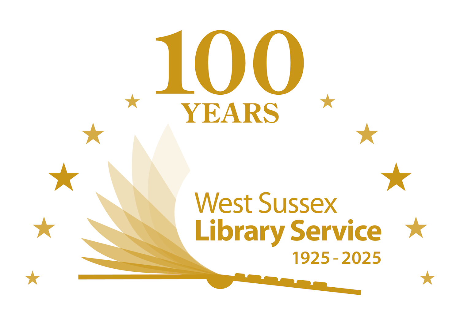 West Sussex Library Service centenary logo