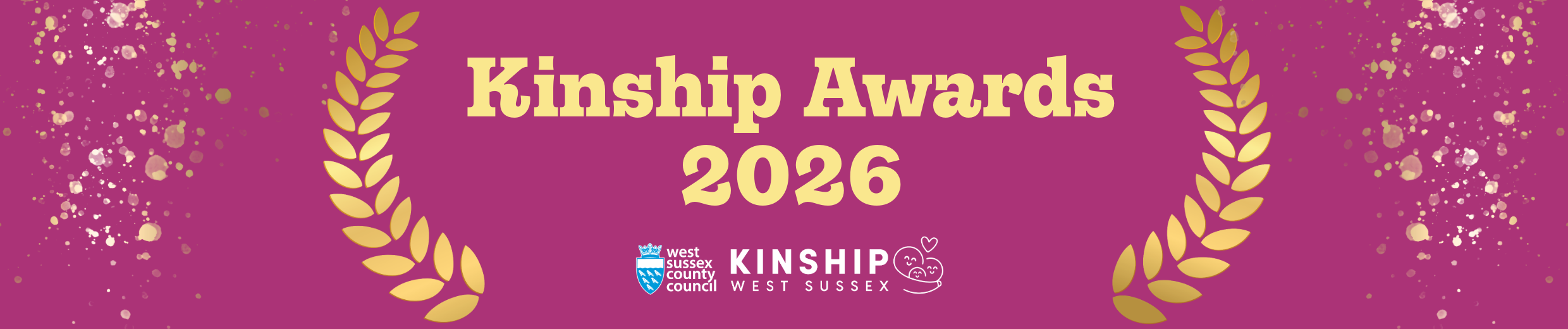 Kinship awards 2026 with West Sussex County Council logo and Kinship West Sussex