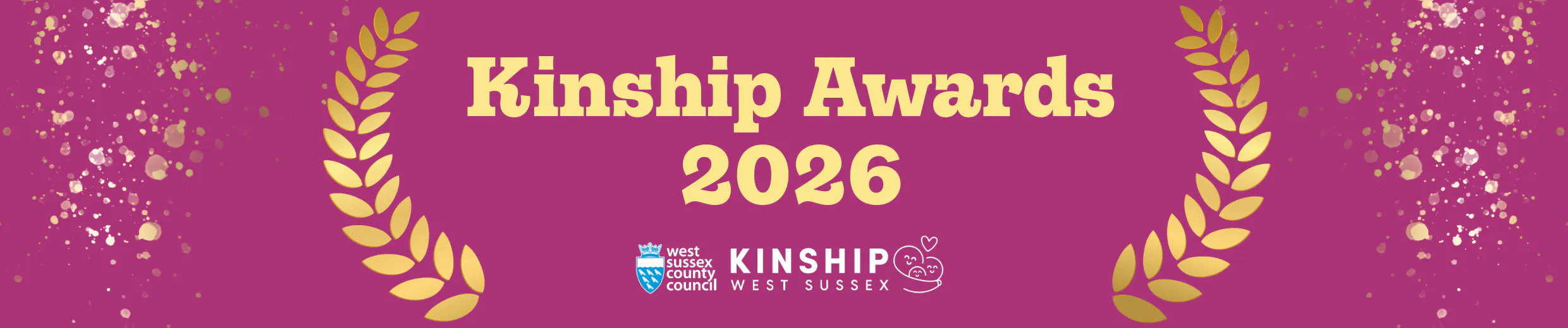 Kinship awards 2026 with West Sussex County Council logo and Kinship West Sussex