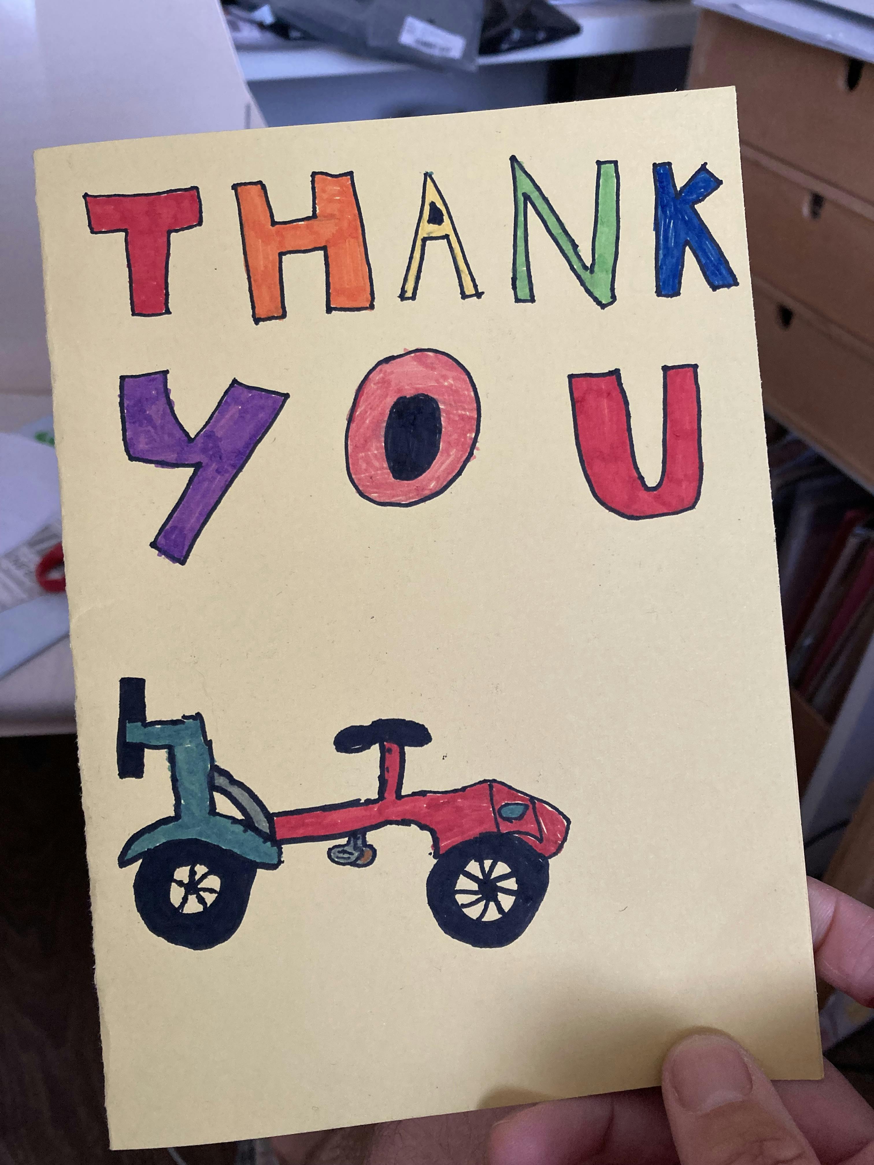 Thank You Card from River Beach Primary School Students
