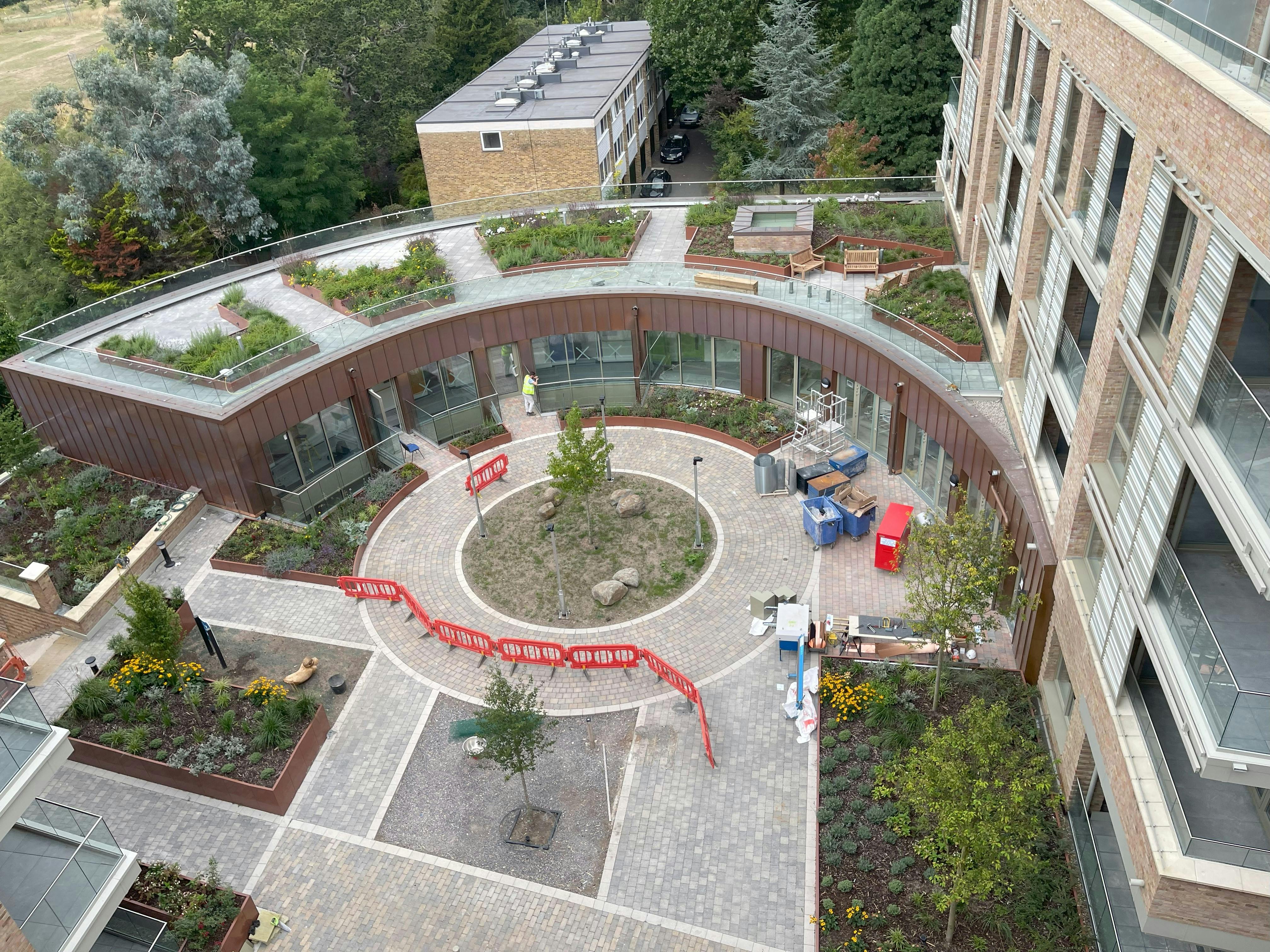 Podium and Extra Care roof terrace