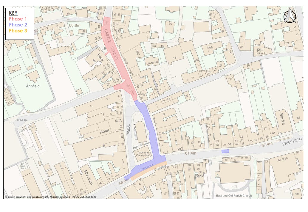 Forfar roadworks map