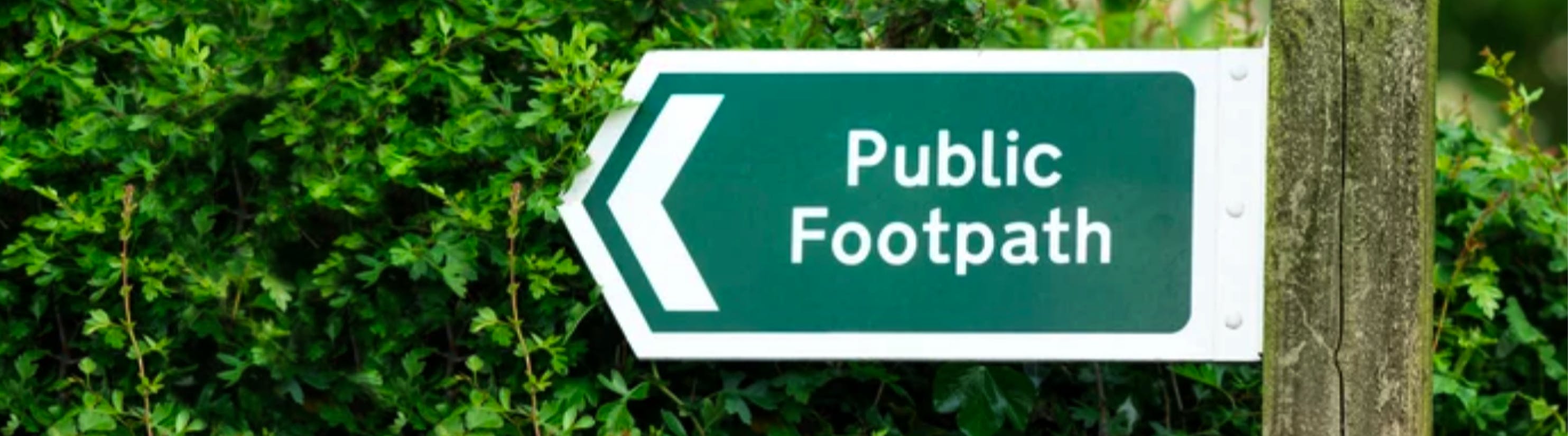 Road sign reading 'Public Footpath'