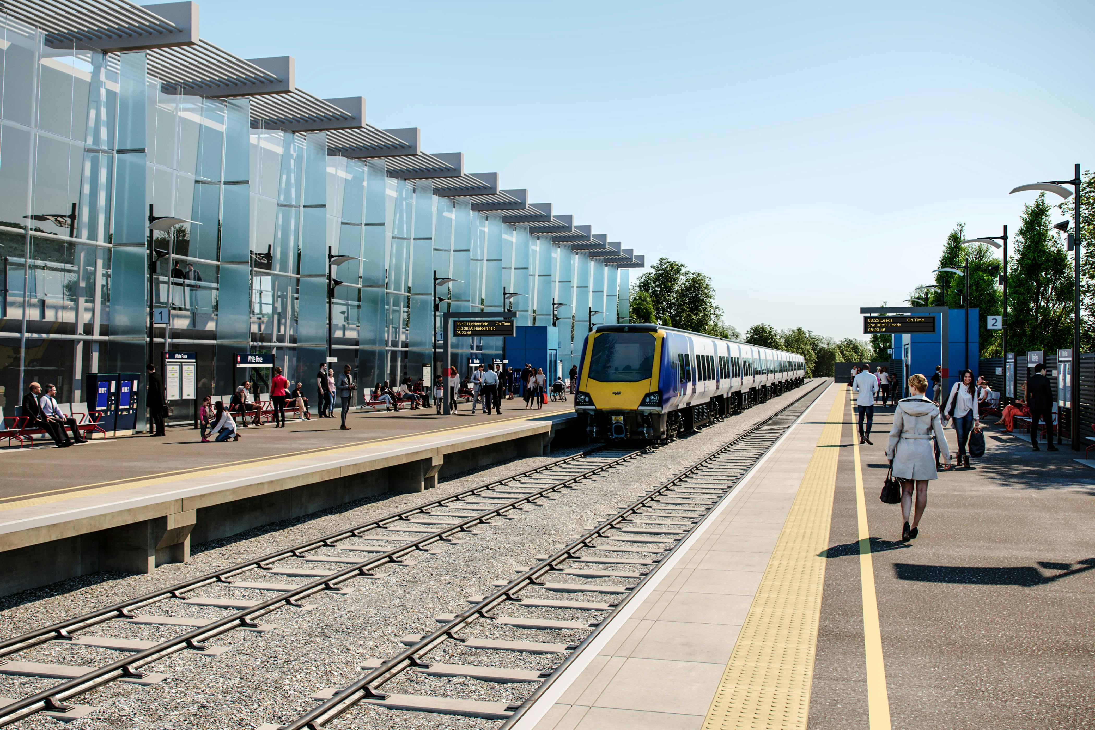 White Rose rail station platforms