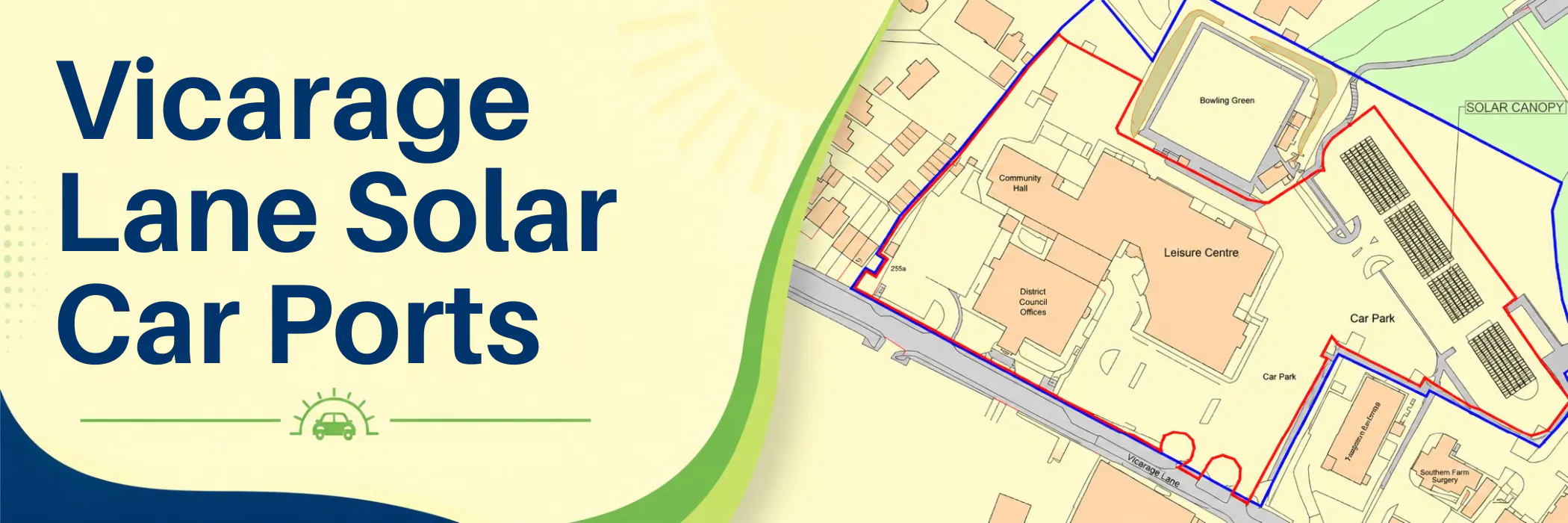 Image shows map of Vicarage Lane Hailsham Car Park 