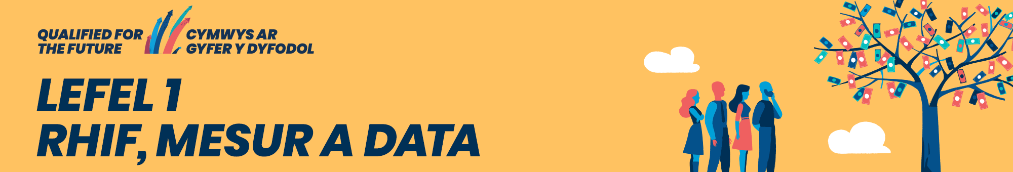 Rhif, Mesur a Data Lefel 1 banner