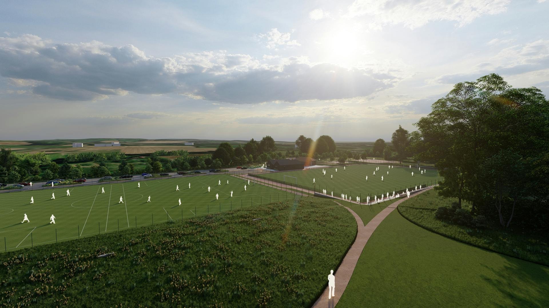 Artistic impression of Wealden Community Sports Hub 3