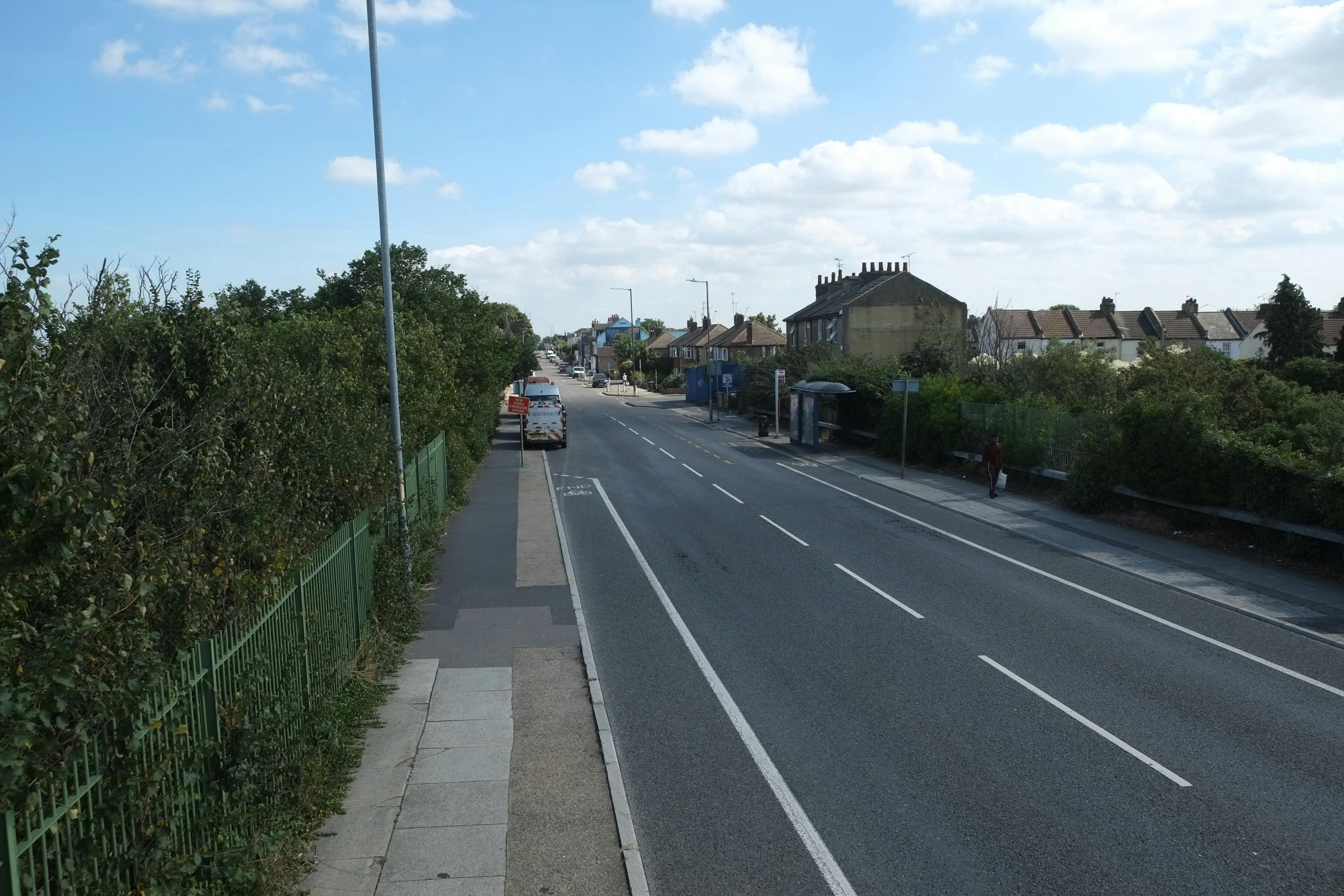 Current layout of the B2175 London Road looking east towards Rural Vale junction