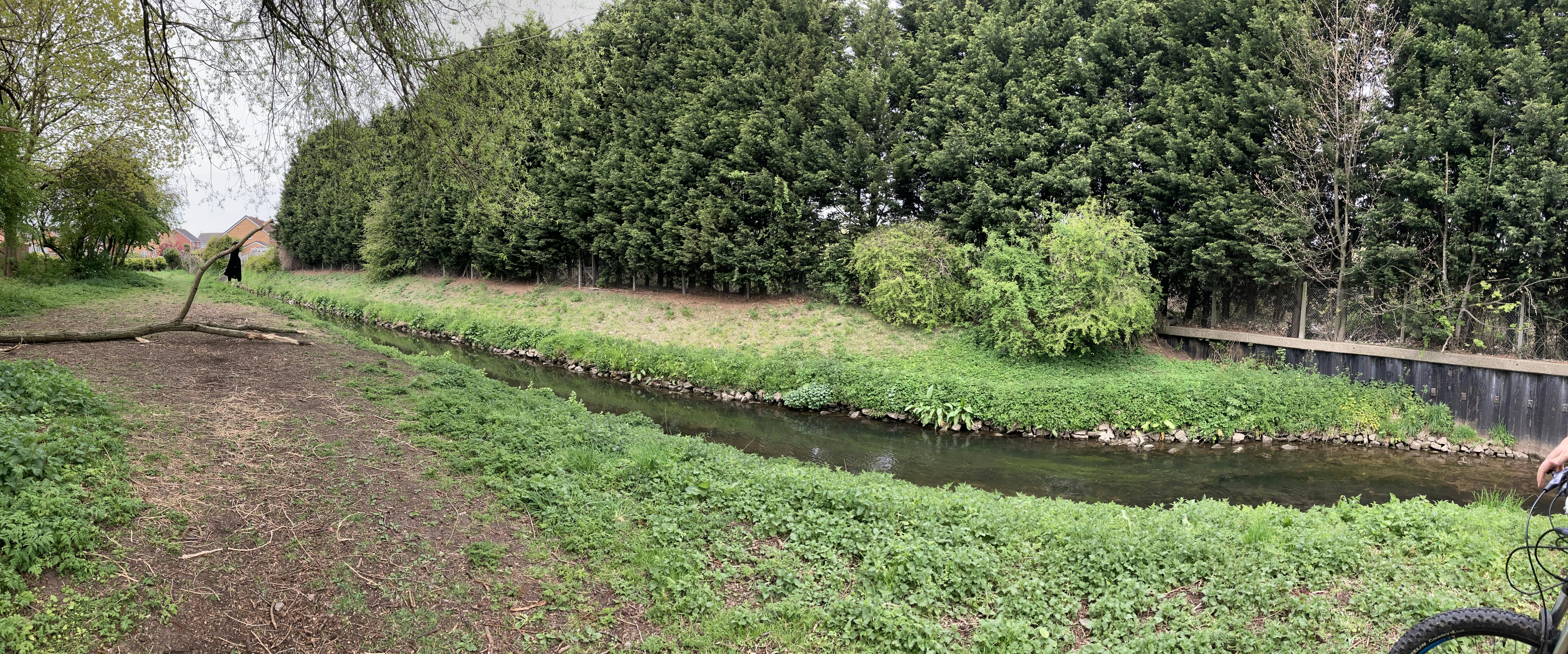 Back of Cussons site public footpath section