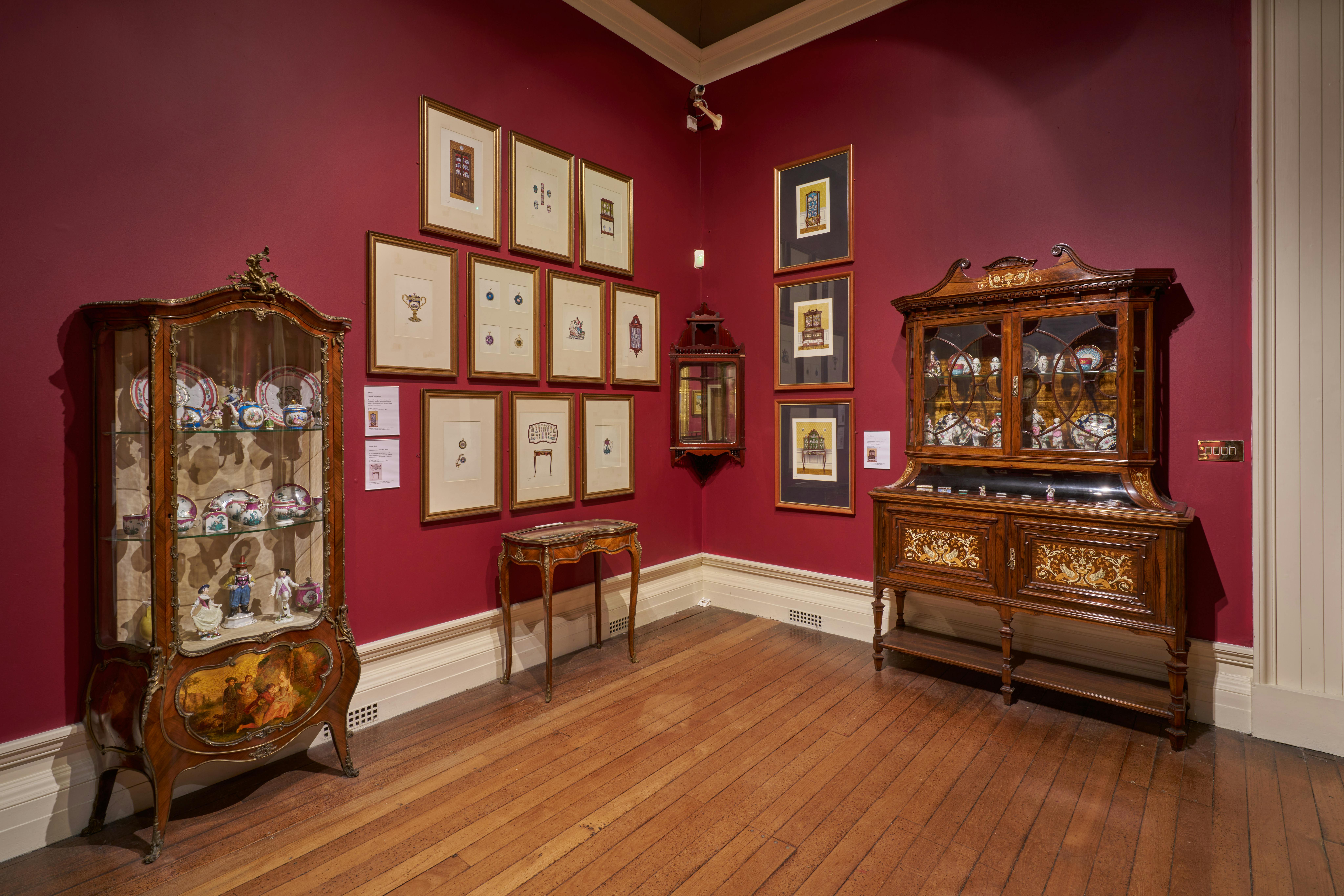 An image of the galleries upstairs