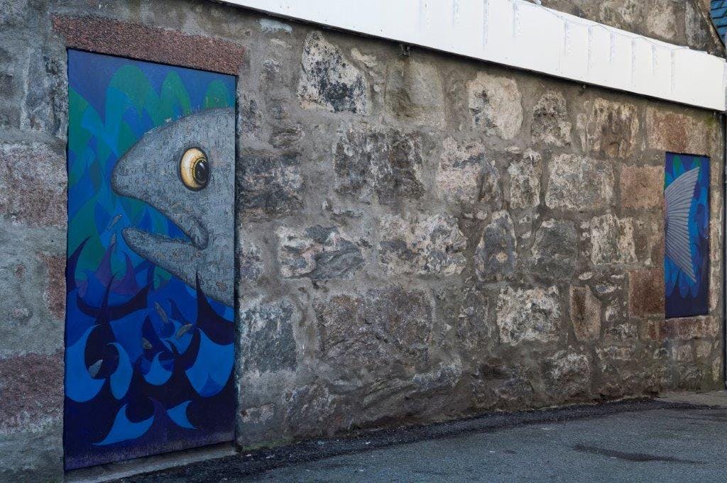 Fish mural in Fraserburgh