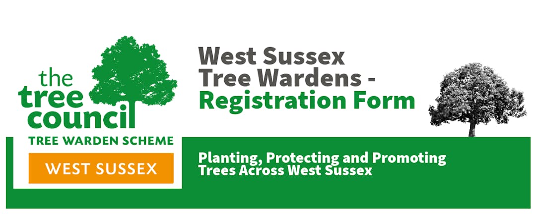 Trees, logo for West Sussex Tree Wardens, Planting, Protecting and Promoting Trees Across West Sussex