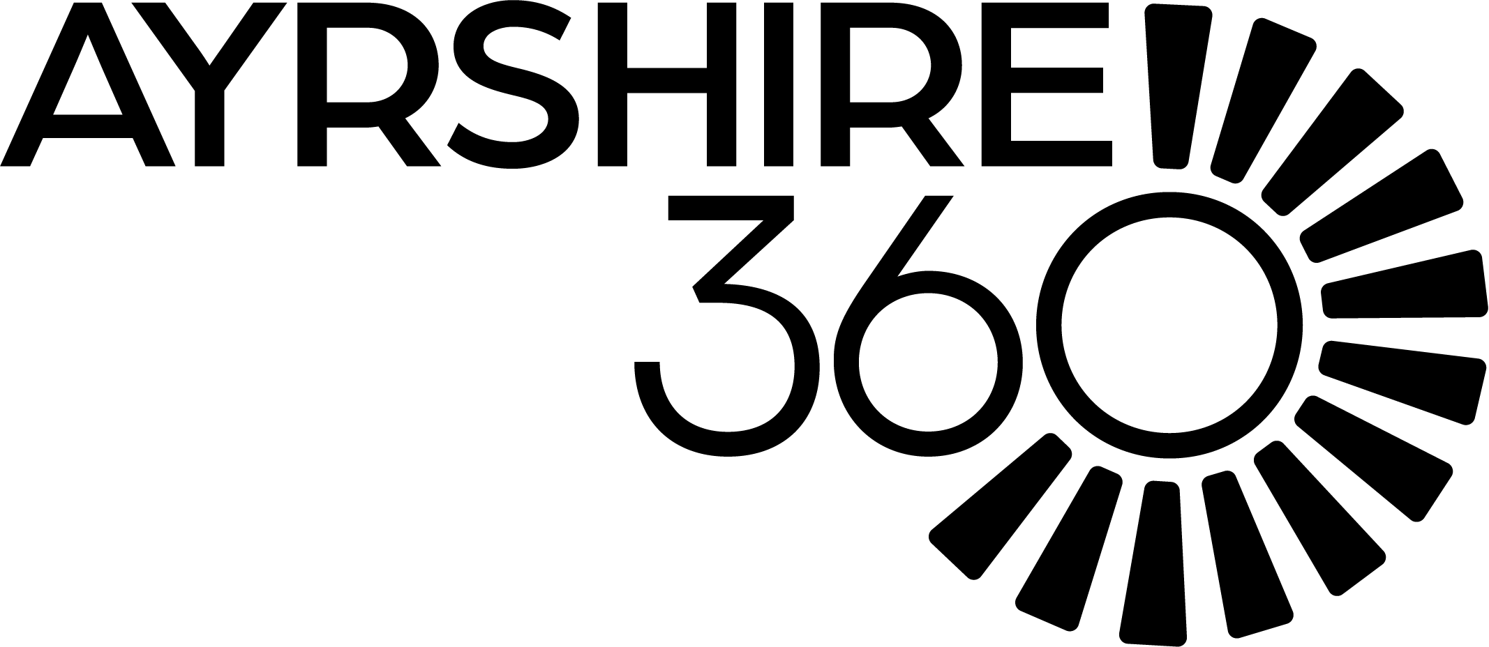 Ayrshire 360 Logo in Black and White