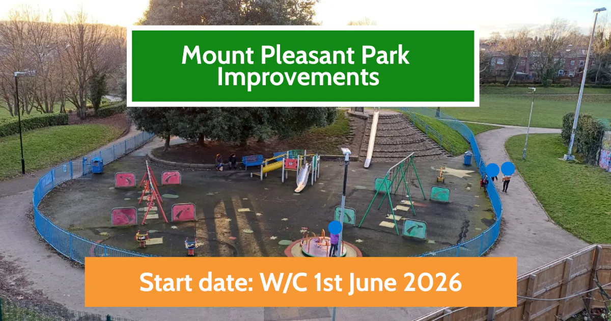 Image shows Mount Pleasant Park with a new start date of 1st June 2026 