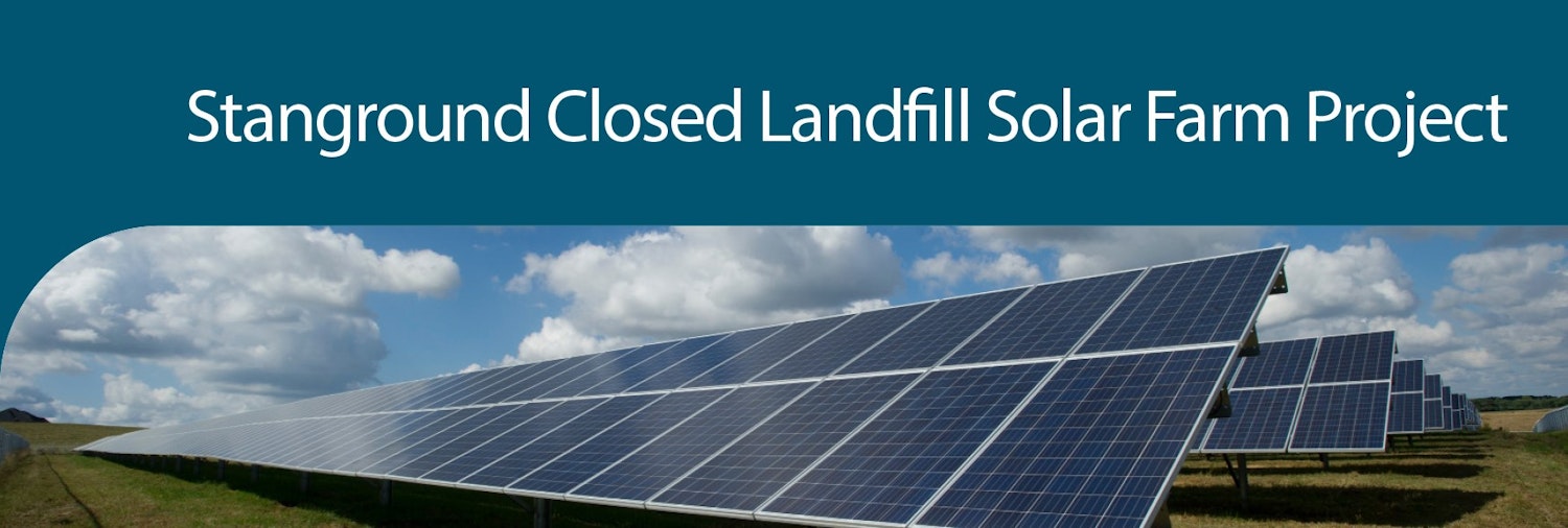 Representation of Stanground Closed Landfill Solar Farm Project