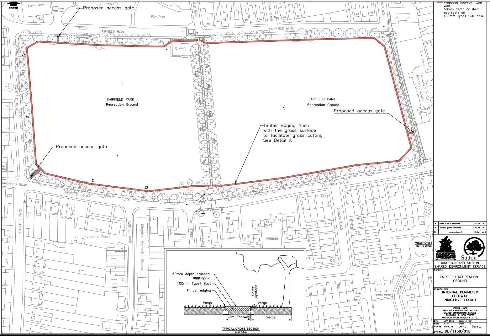 Fairfield - updated gate location plan