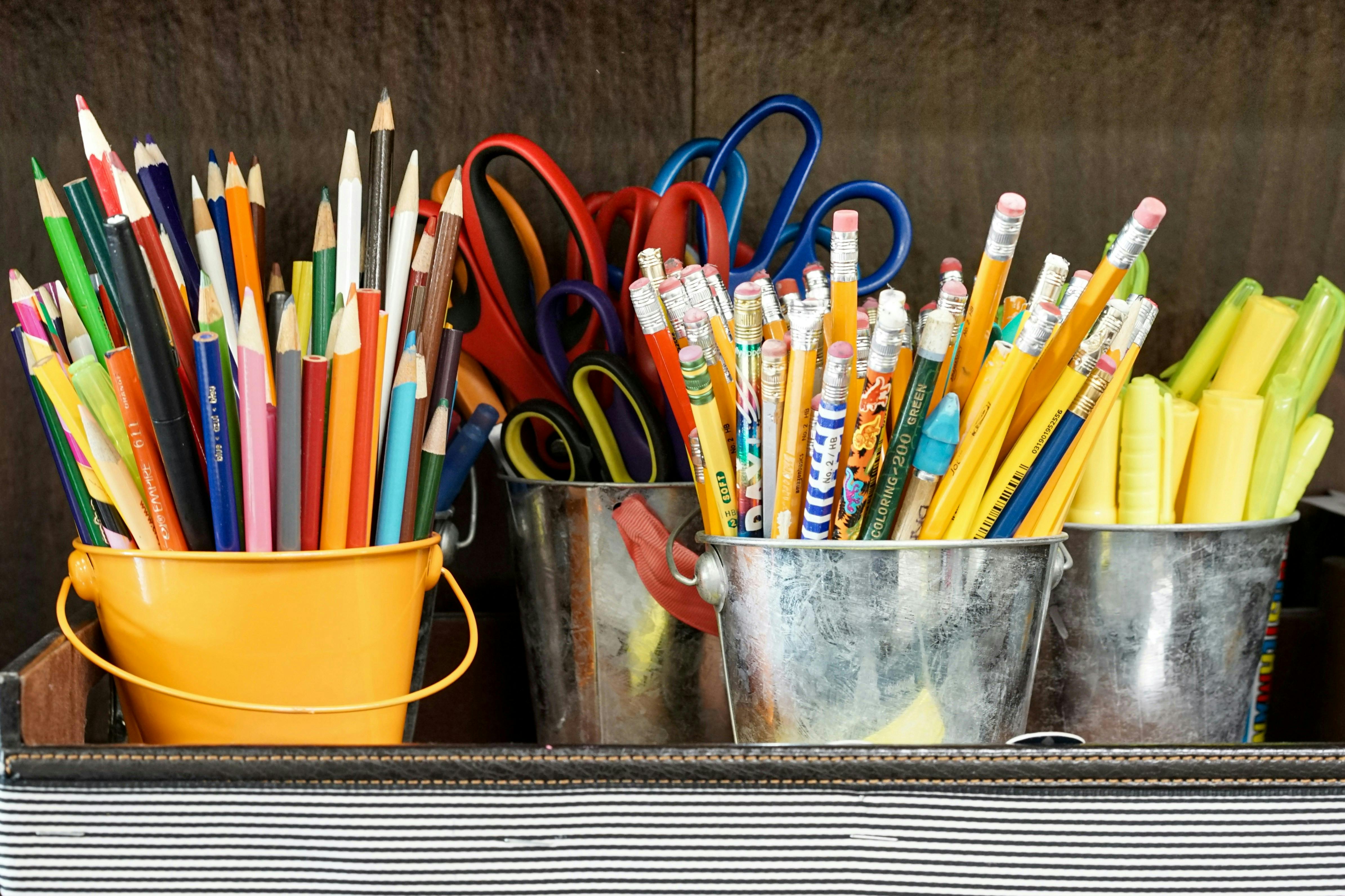 Pencils in pots