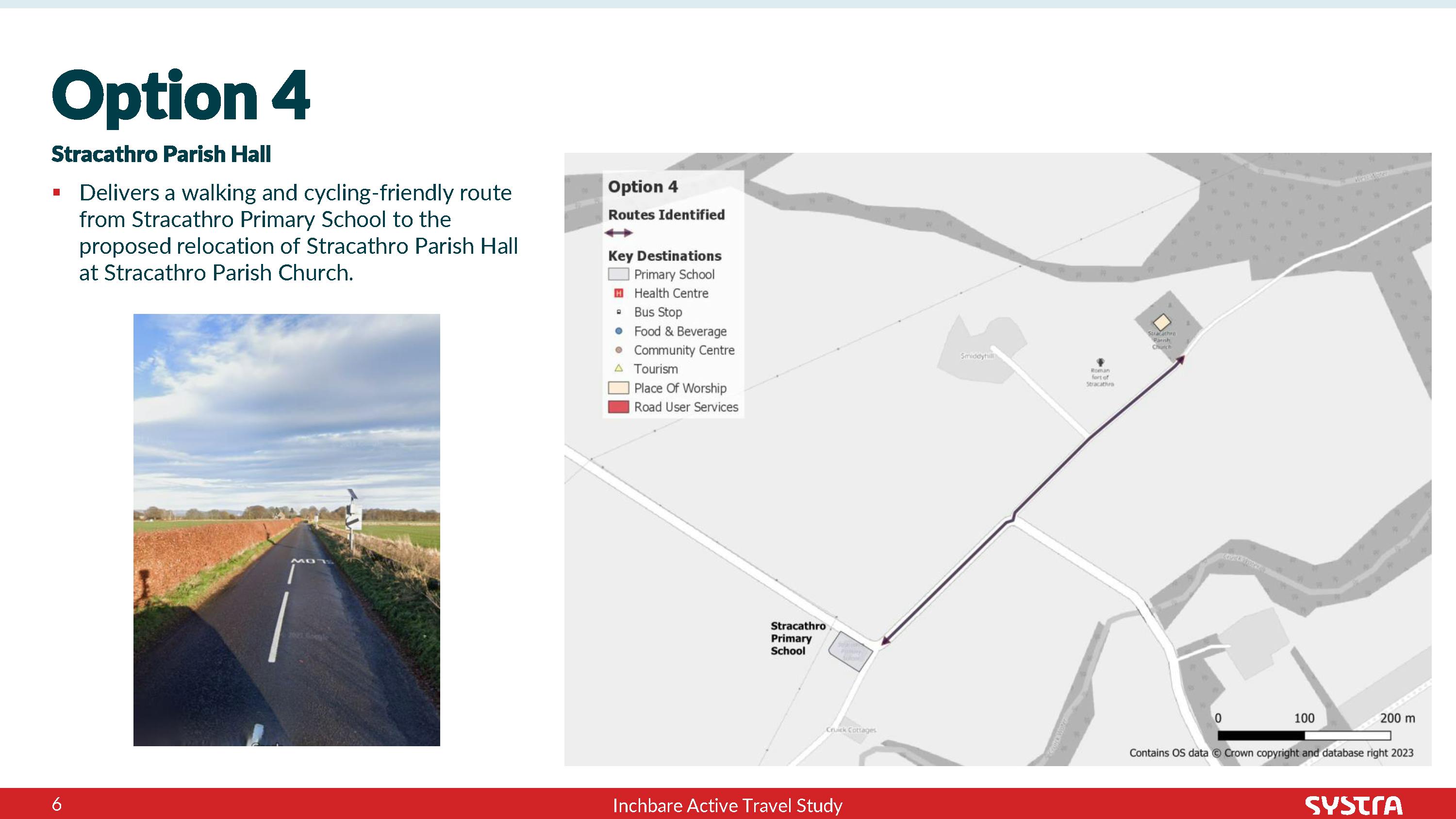 Option 4: Stracathro Primary School to Stracathro Parish Church