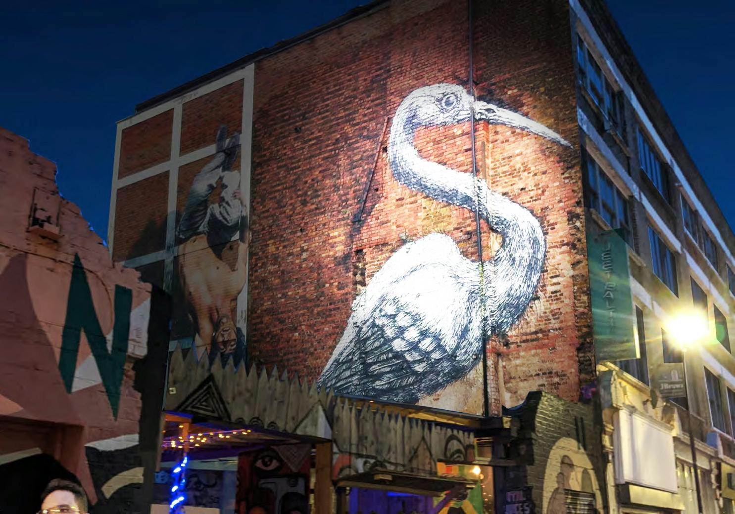 Improved lighting could be used to highlight landmarks including street art