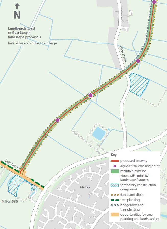 Landbeach Road to Butt Lane landscaping proposals.png