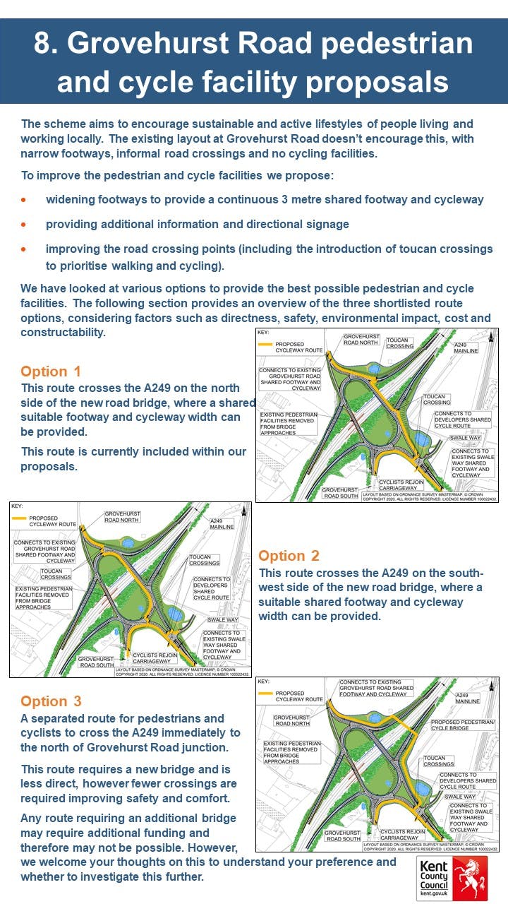 Board 8 - Grovehurst Road pedestrian and cycle facility proposals