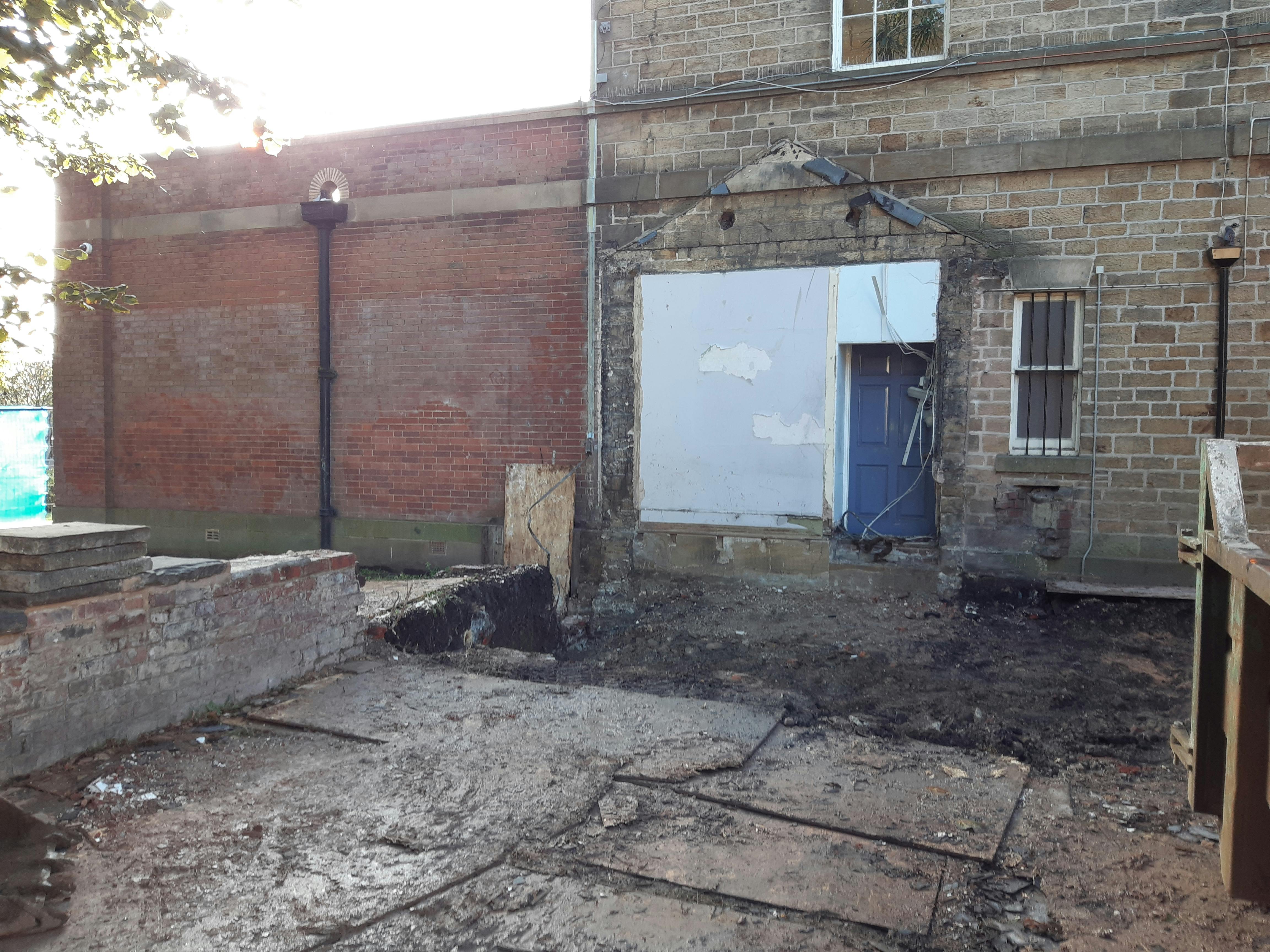 Progress Photo 1. Brick extension has now been demolished (21.09.23)