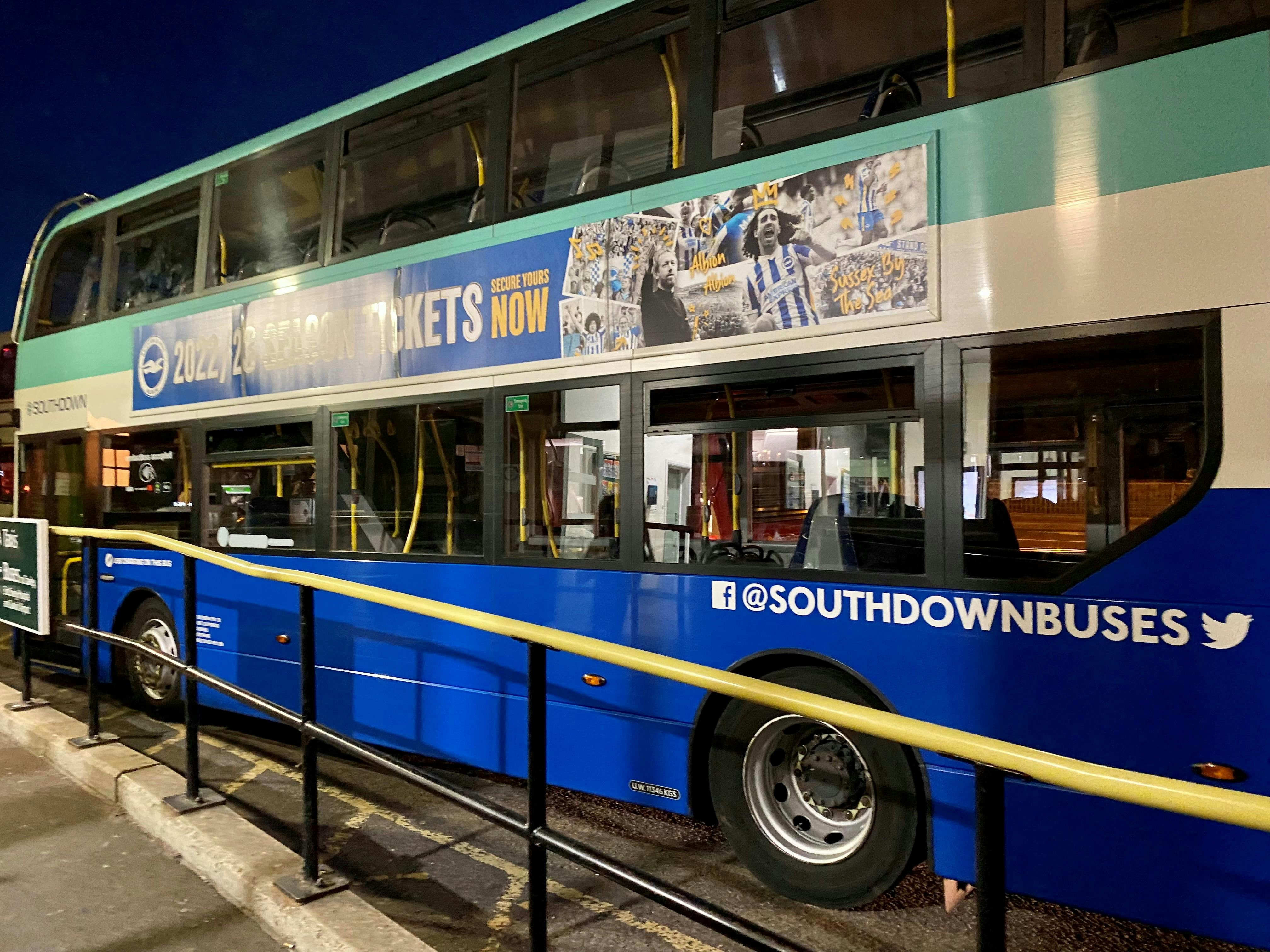 Southdown bus outside Three Bridges Station
