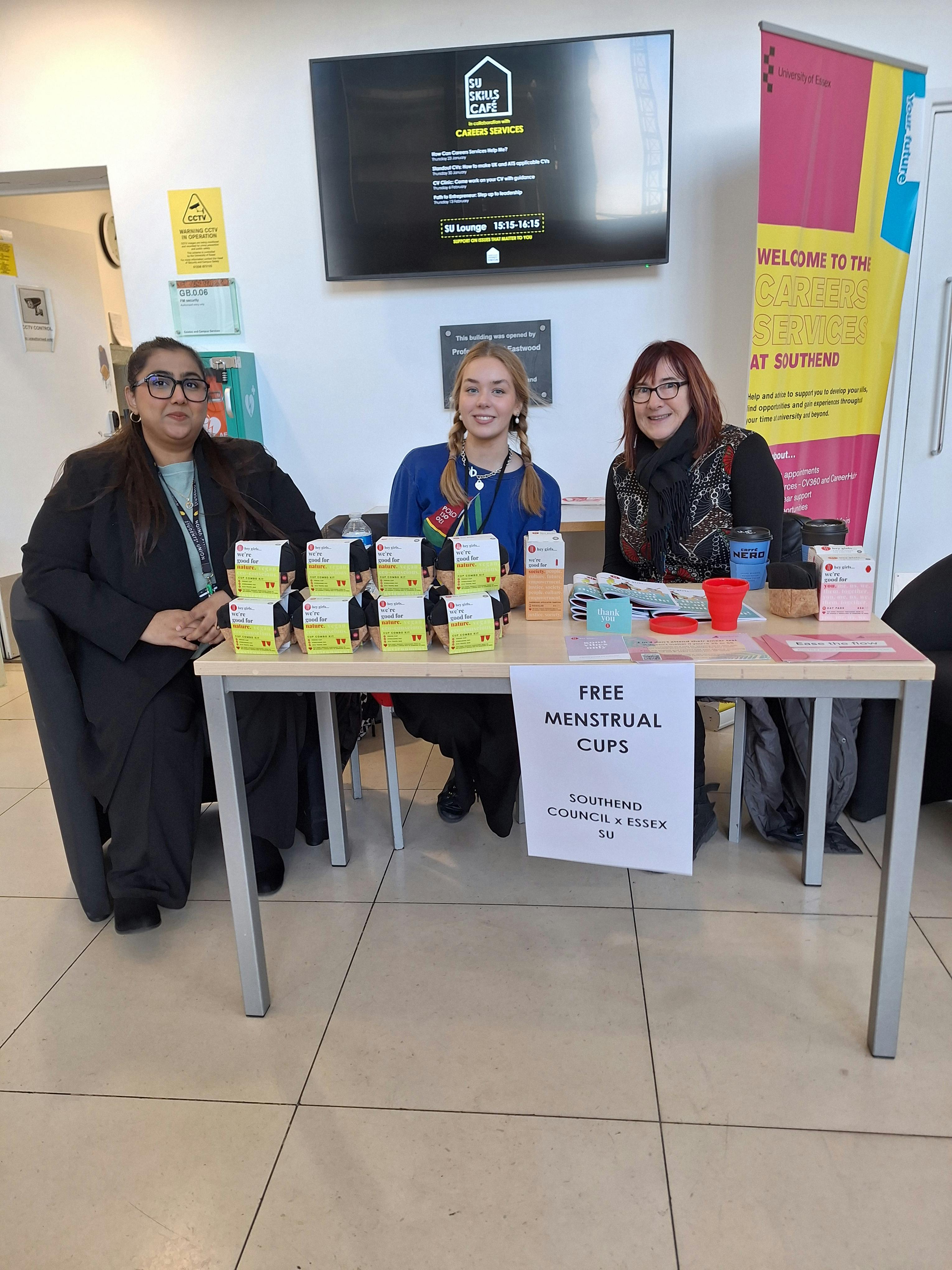 Menstrual cup give away Student Union & Public Health.jpg