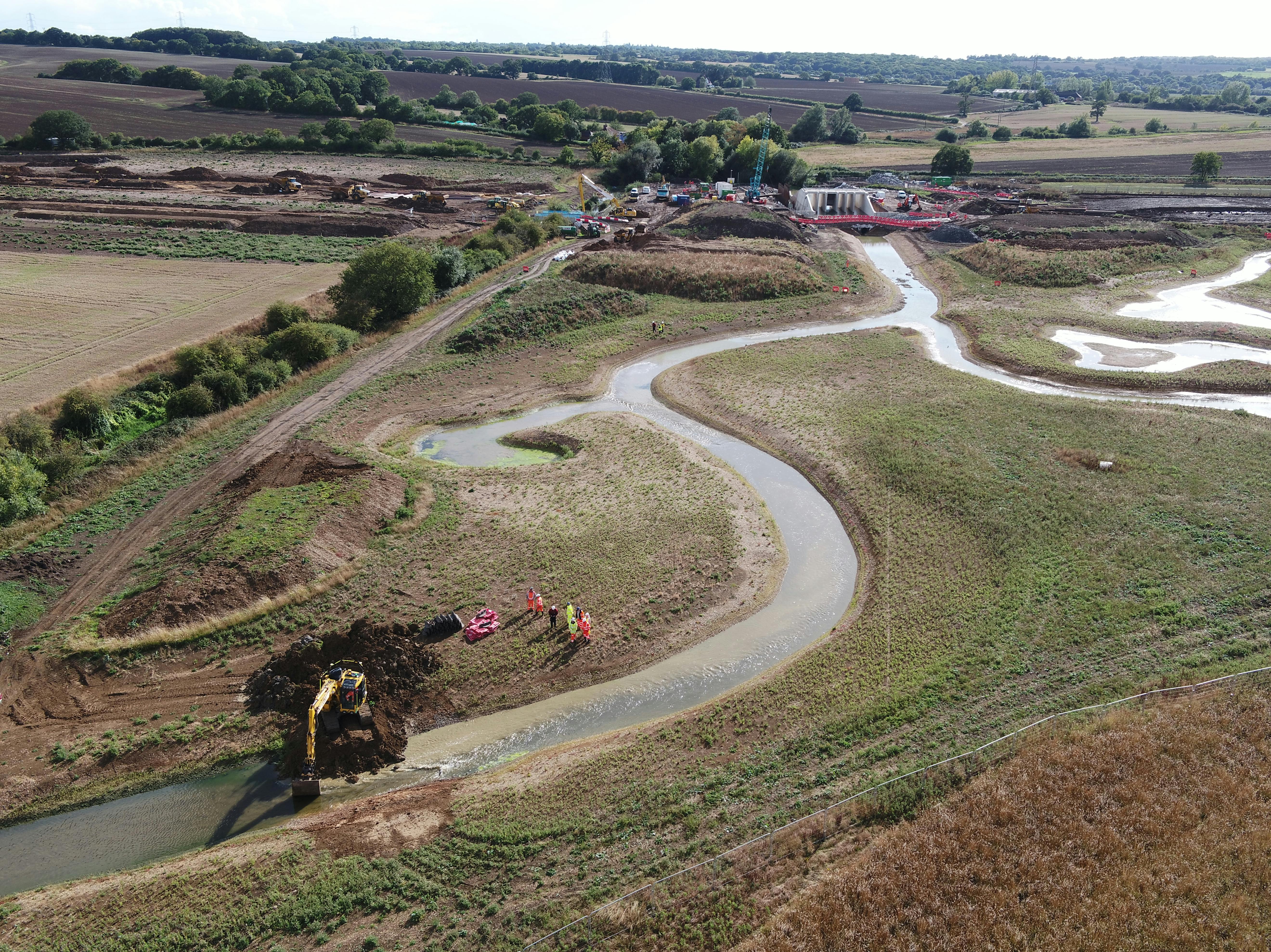 4. River flowing through the new channel towards the control structure - 11.09.2025.JPG