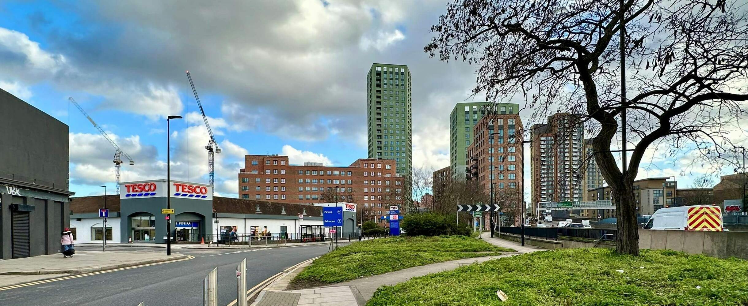 Bromley by Bow looking south towards Tesco