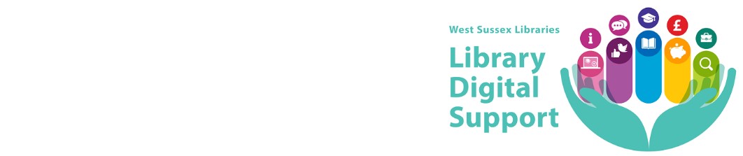 Hands holding digital logos