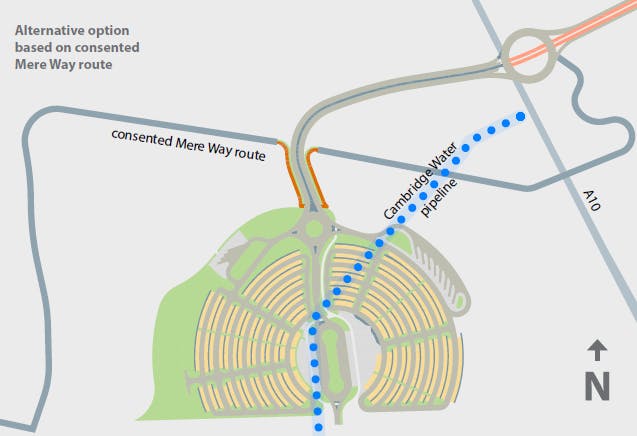 Waterbeach to Cambridge alternative travel hub option.png