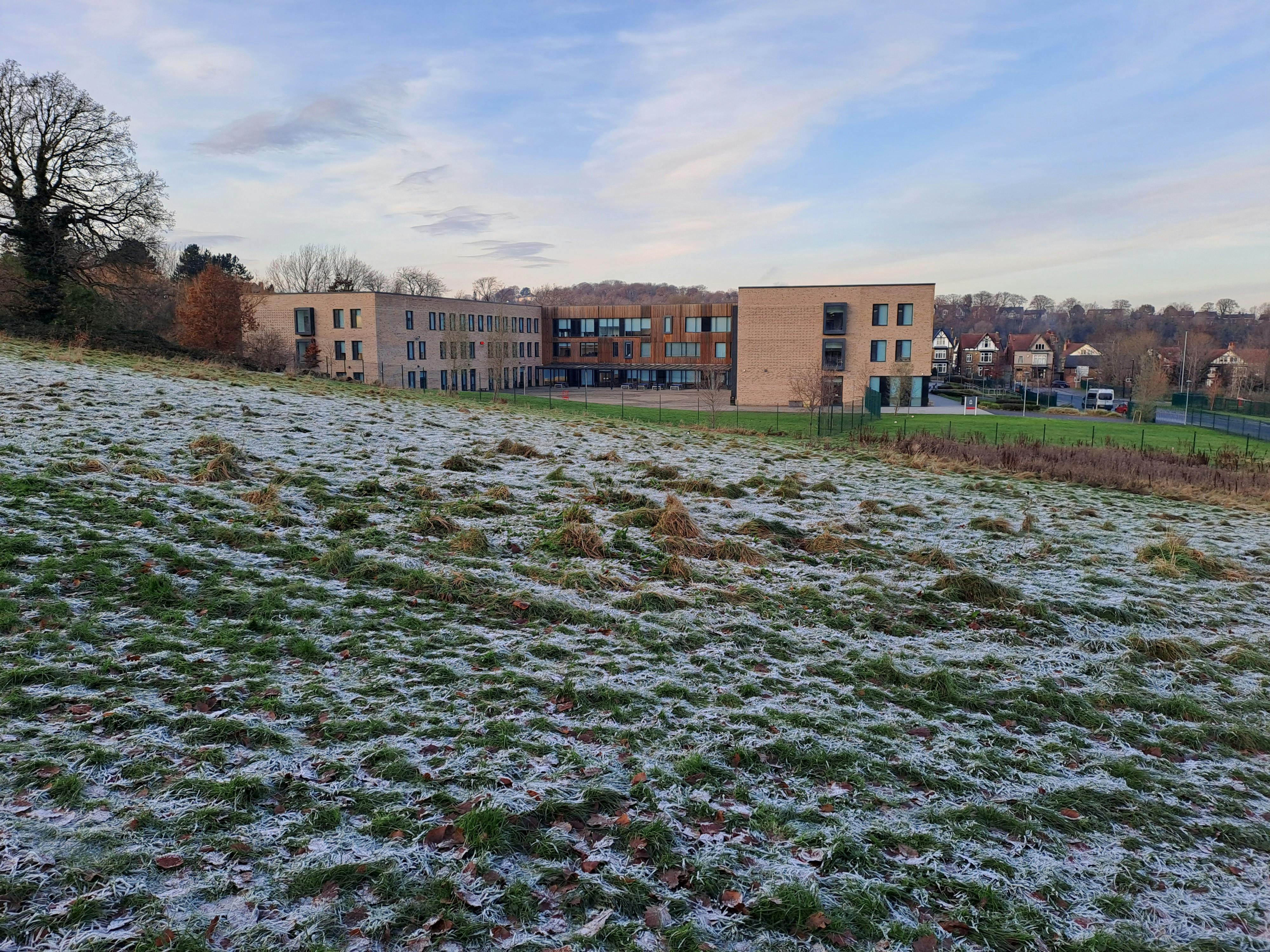 View across the slope to Mercia School