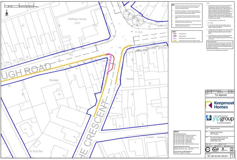 Site plan - The Crescent, Queenborough in Swale