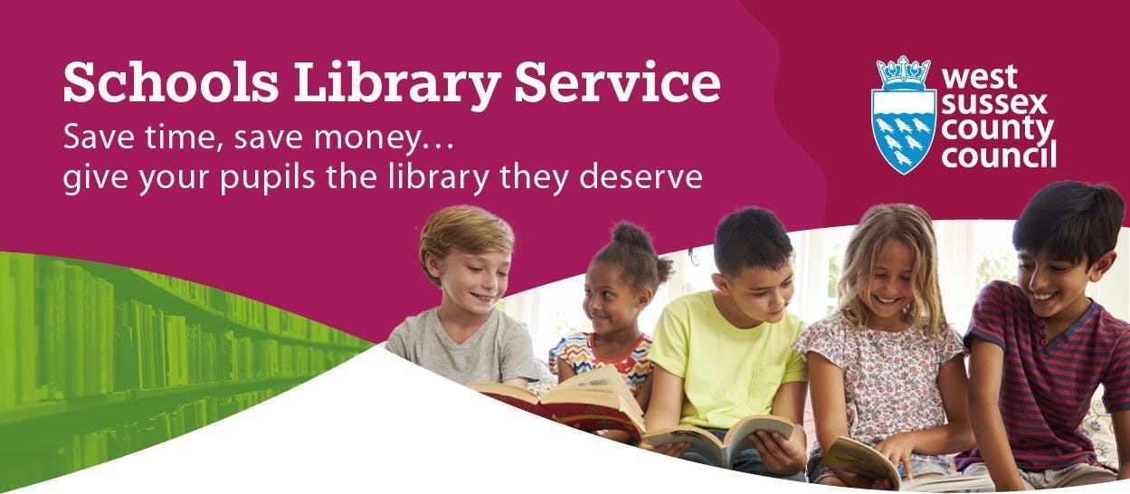 Schools Library Service banner. Save time, save money, give your pupils the library they deserve.