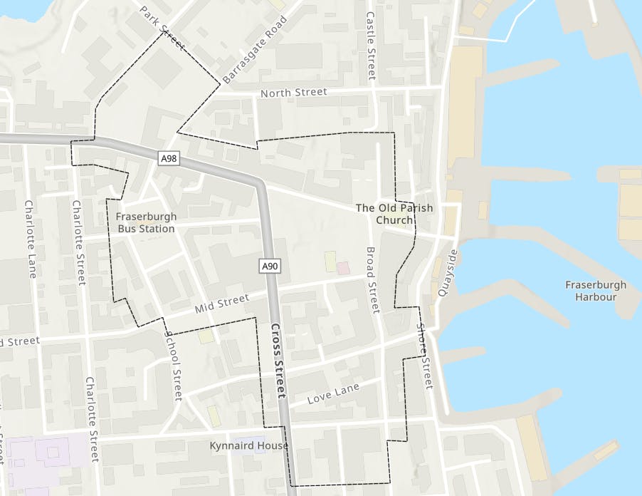 Fraserburgh Town Centre Boundary Map.png