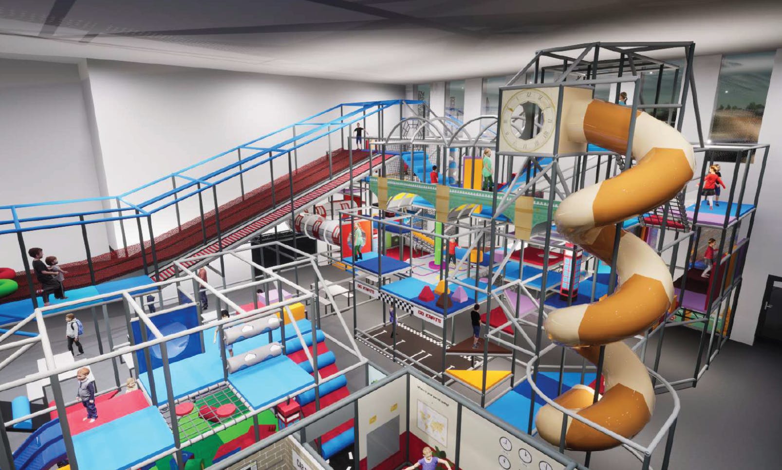 Digital representation showing the proposed junior activity zone