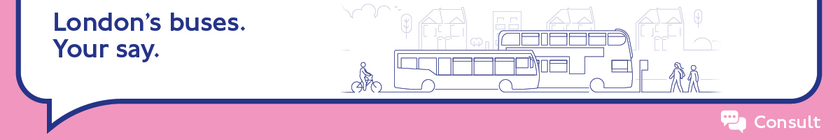 Image with logo London's buses your say.