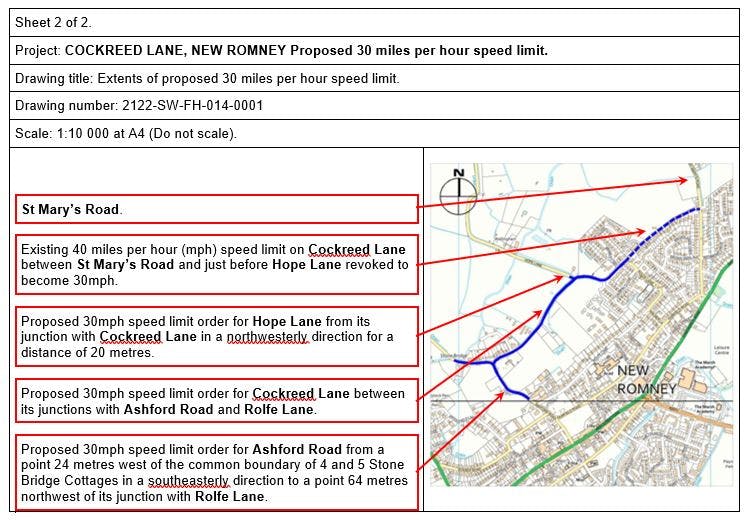 Drawing pack 2 showing Cockreed Lane