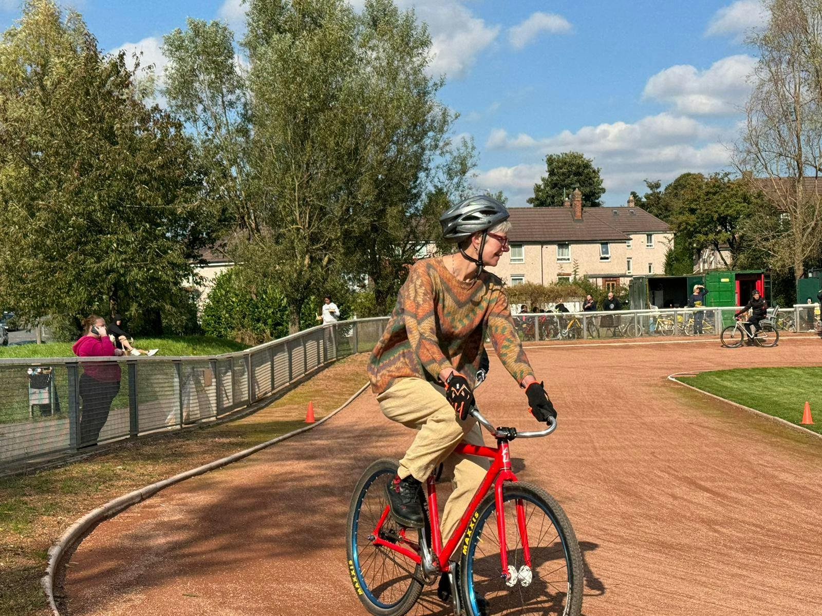 Councillor Fran Belbin on the Speedway