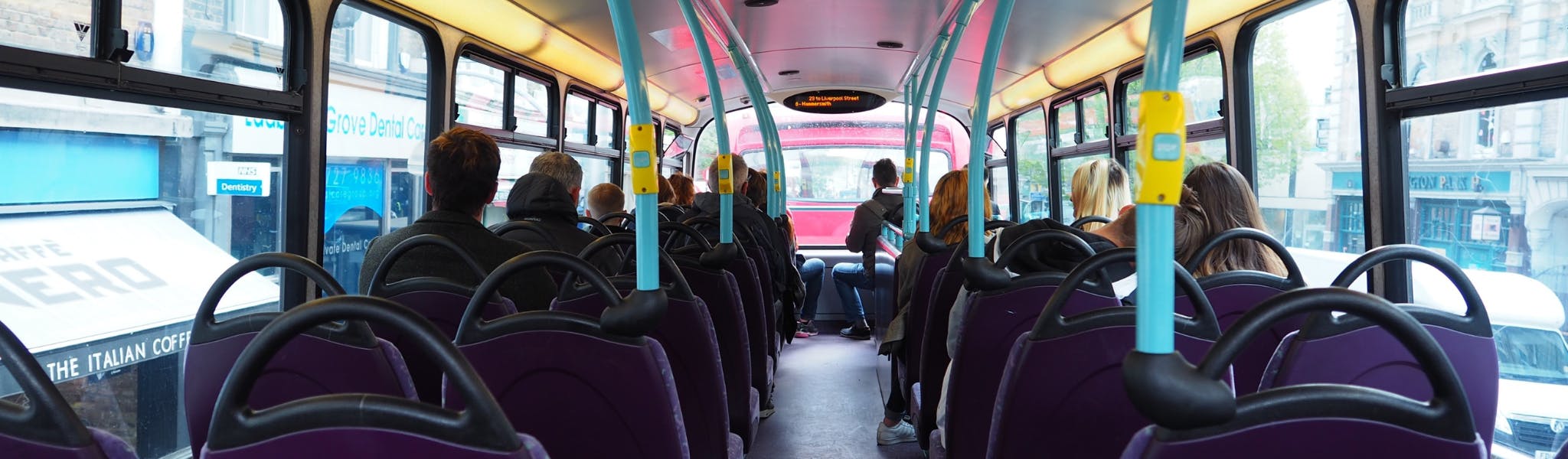 this is an image of the inside of a bus