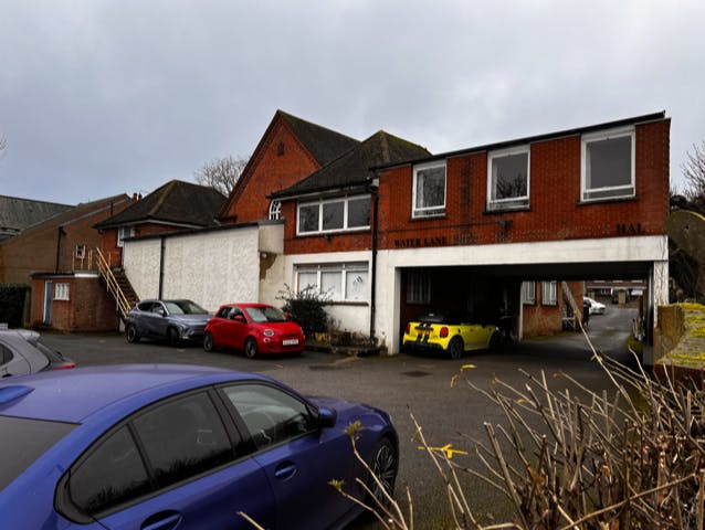 Water Lane Hall, car park