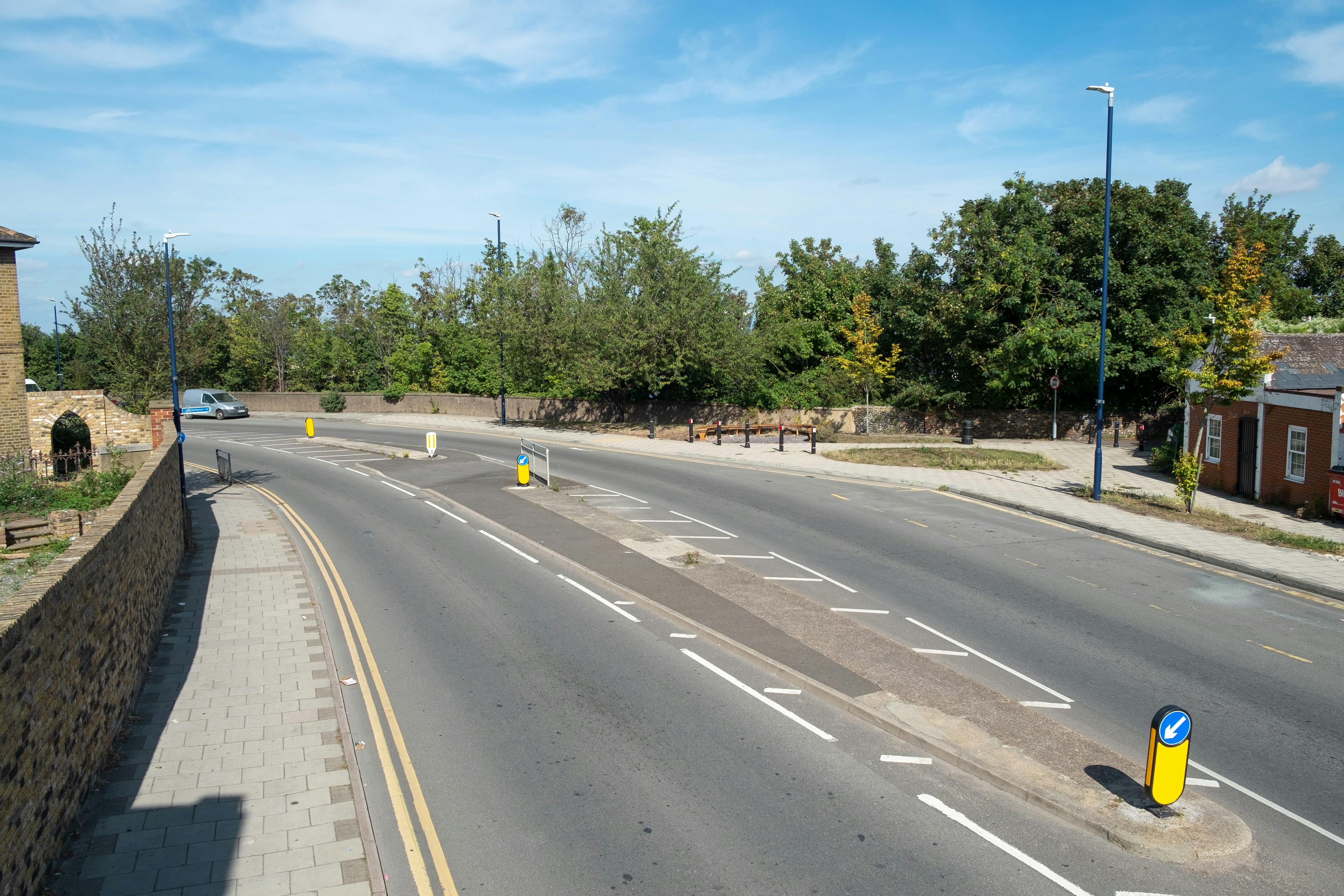 Current layout of The Hill, Northfleet