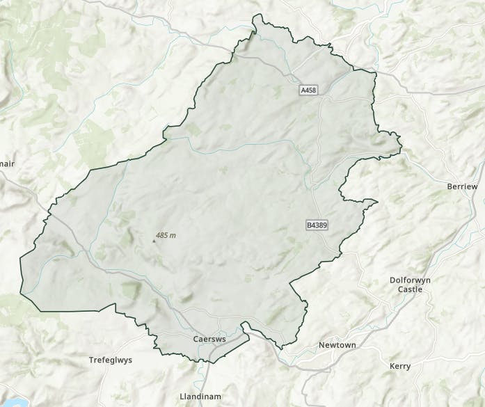 Llanfair Caereinion Locality.png