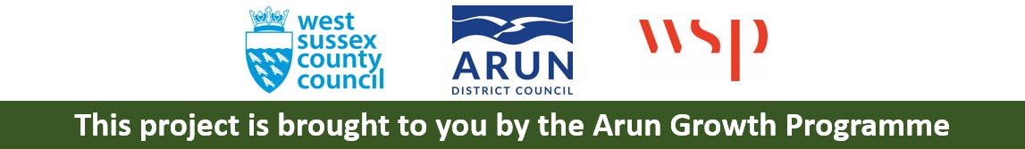 This scheme is brought to you by the Arun Growth Programme (West Sussex County Council, Arun District Council and WSP).