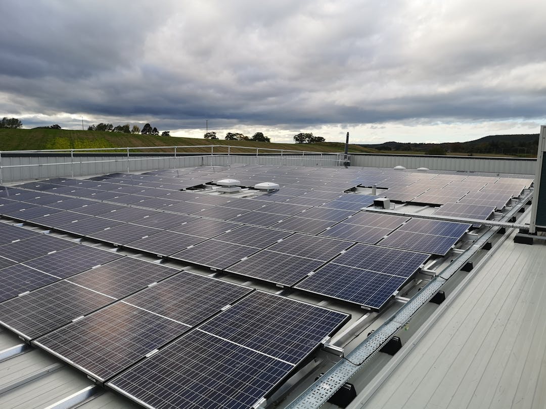 Solar panels on Elgin High School