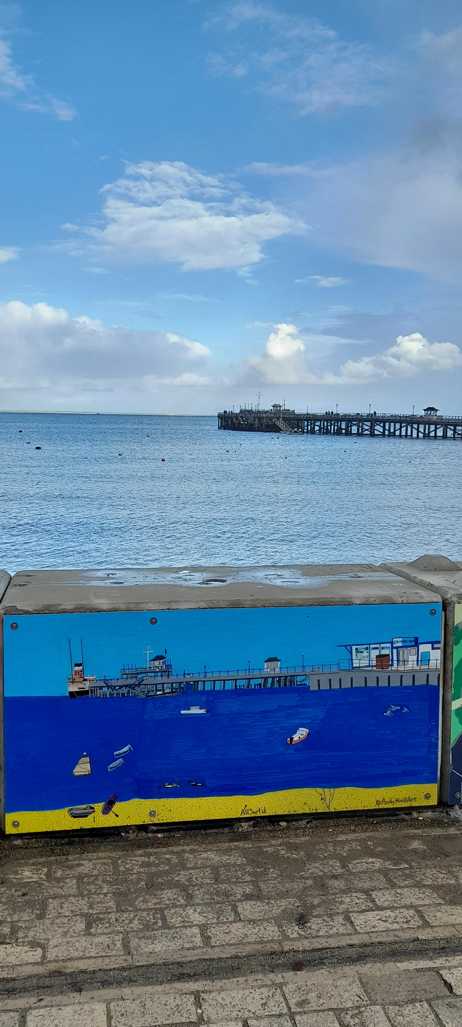 Swanage Pier - meet Swanage Pier.  Monkey Beach Slipway artist Andy Knill