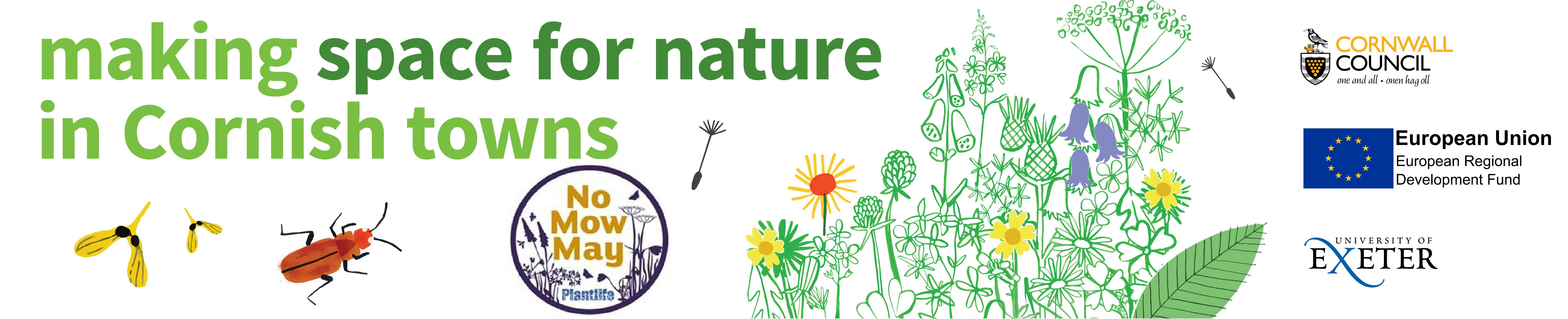 Making Space for Nature banner and No Mow May