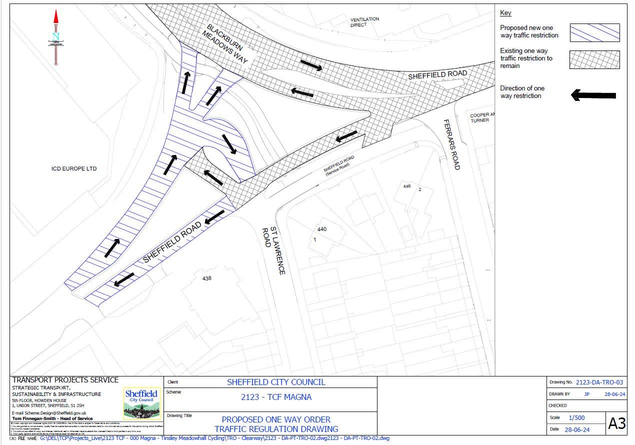 Blackburn Meadows Way Sheffield Road TRO.JPG