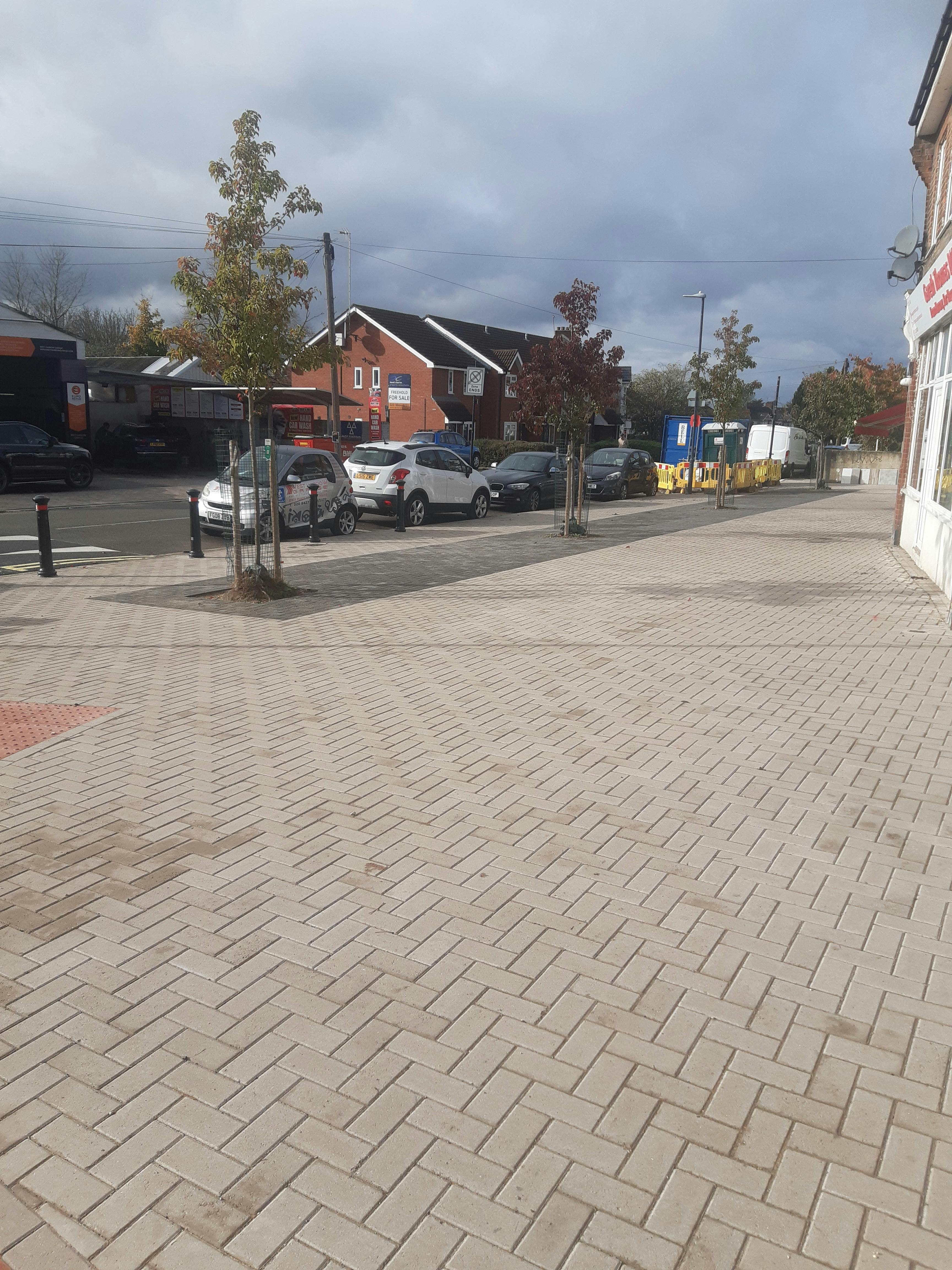New paving on Blenheim Road